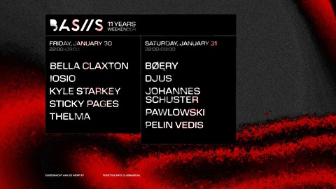 BASIS 11 Years Weekender Rave