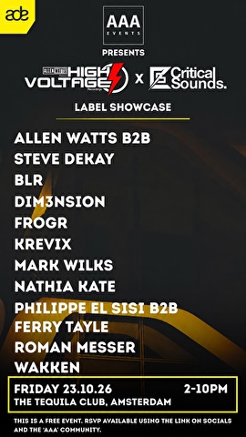High Voltage × Critical Sounds Label Showcase