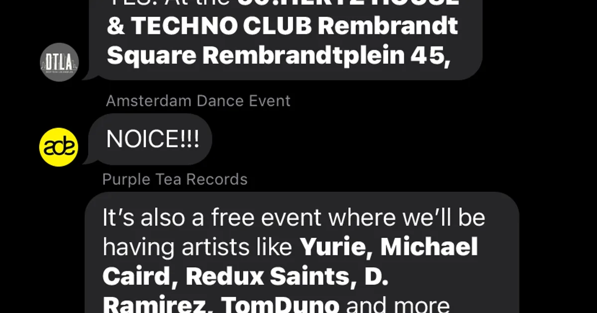 Purple Tea x DTLA Records Annual ADE Label Showcase